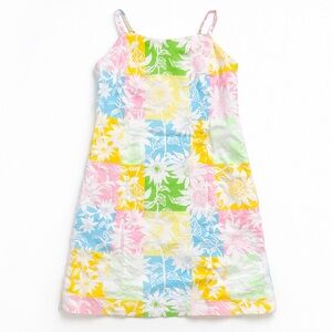 Lilly Pulitzer Girls Mini Shelli Quilted Patchwork Pastel Smocked Sundress 12